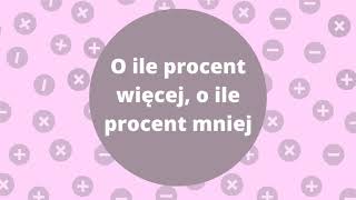 O ile procent mniej o ile procent więcej szkoła podstawowa [upl. by Moguel]