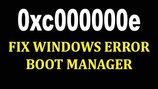 How to Fix 0xc000000e Windows failed to start  Как исправить ошибку 0xc000000e [upl. by Meli]