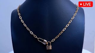 How to make a small but beautiful 18k gold necklace 🔥🔨 gold viral video silver jewelry [upl. by Bently]