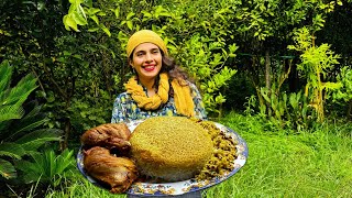 Cooking Persian Barberry Rice With Special Chicken🔥IRAN Village Life Zereshk Polo Ba Morgh [upl. by Adnuhs]