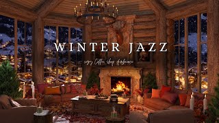 Winter log cabin ambience for sleep 🛷 cozy log cabin snow ambience to celebrate winter 🌨️ [upl. by Iht424]