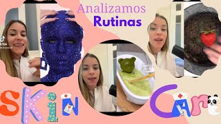 analizamos rutinas de skincare  dermatóloga reacciona [upl. by Ahtnams]