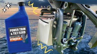 How to add or refill your Trim and tilt fluid on an outboard [upl. by Assirehs154]