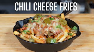 FRITES AU CHILI ET AU FROMAGE  CHILI CHEESE FRIES  FOOD IS LOVE [upl. by Golanka]