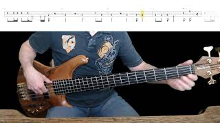 Marillion  Kayleigh Bass Cover with Playalong Tabs in Video [upl. by Corliss456]