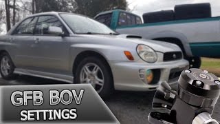 GFB Bov Tuning  Adjusting settings [upl. by Ahsinned598]