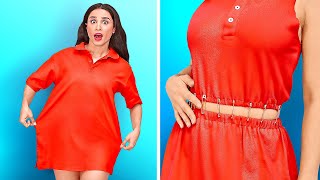 COOL DIY CLOTHES TRICKS  Girly Clothes Transformation Ideas by 123 GO SHORTS shorts [upl. by Rentsch]