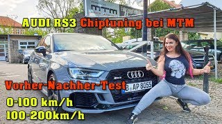 Aische Pervers  AUDI RS3 MTM Tuning VORHERNACHHER TEST 0100 100200  465PS [upl. by Getter]