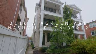 2116 A Acklen Ave Nashville TN 37212 [upl. by Wehttam]