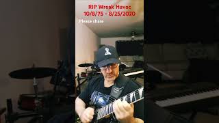 Vindictive  Tribute to Wreak Havoc on his 49th Birthday backing track by Artmant Studios guitar [upl. by Eisenberg]