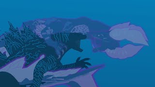 Godzilla vs Tiamat  Godzilla X Kong  animation  Spoilers [upl. by Delmore427]