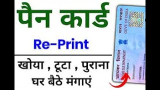 pan card reprint kaise kare  reprint pan card online nsdl  physical pan card apply online 2024 [upl. by Tunnell]