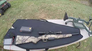 Bushmaster 450 with a Leupold VXFreedom Scope First Shots and Sight In [upl. by Nellda649]