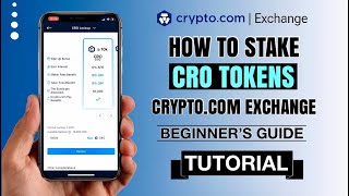 How to STAKE  Lock Up CRO Tokens on Cryptocom Exchange App  Tutorial [upl. by Clarice]