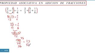 COMO APLICAR LA PROPIEDAD ASOCIATIVA EN ADICIÓN DE FRACCIONES [upl. by Kassie]