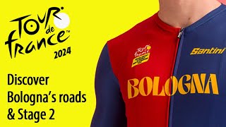 Tour de France 2024 Stage 2 in Bologna Italy [upl. by Adnolay502]