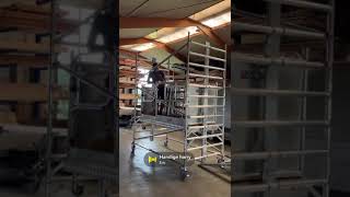 Rolsteigerlift met Handige Harry Rolsteigerlift Bouwlift Steigerladderspecialist [upl. by Analah]