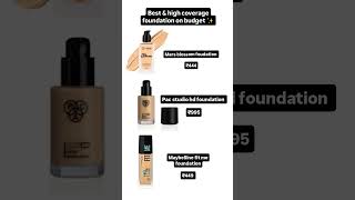 High coverage foundation on budget ✨🌸shortsfeed ytshortsindia ytshorts [upl. by Salokin]