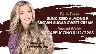 3 BRONDE WIGS Sunkissed Almond R Brown Sugar Sweet Cream SS CappuccinoBelle TressRaquel Welch [upl. by Alina]