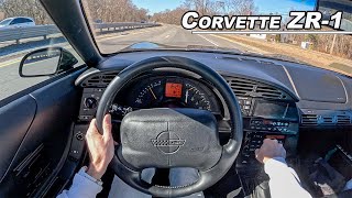 1994 Corvette ZR1  Driving the V8 Four Cam King of The Hill POV Binaural Audio [upl. by Filler]