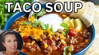 Easy Taco Soup Recipe  NO Chopping [upl. by Bultman120]