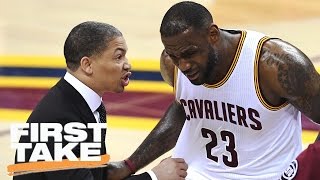 LeBron James Tyronn Lues Game 7 Halftime Argument  First Take  April 11 2017 [upl. by Tsan]