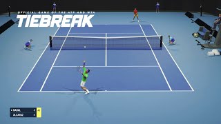 TIEBREAK  CLOSE FIRST SET  Rafael Nadal Vs Carlos Alcaraz I Australian Open I Expert Difficulty [upl. by Rimma]