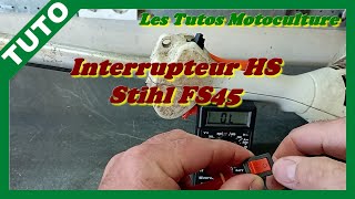 Coupe bordure Stihl FS4538  Remplacement Interrupteur HS [upl. by Ramej63]