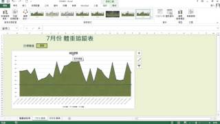 TQC Excel 2013 302 體重追蹤表 有聲錄製 [upl. by Grissel]