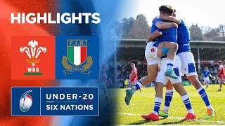 Garbisi Steers Italy To Win Over Wales  Match Highlights  Six Nations U20s [upl. by Darlene]