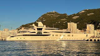 Av Ex Palladium SuperYacht At Golden Hour In Gibraltar [upl. by Evanne]