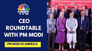 PM Modi Meets Tech CEOs In New York Discusses AI Biotechnology IT amp Communication  CNBC TV18 [upl. by Ener]