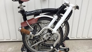 Brompton custom Brooks B17 saddle and Brooks plump leather grips [upl. by Horne467]