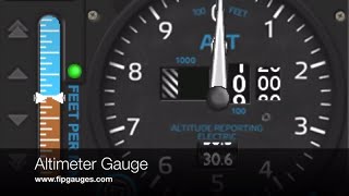 Altimeter Gauge  SaitekLogitech Flight Information Panel amp SPADneXt [upl. by Korenblat]