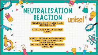 Chemistry Lab ll Video Assignment  Neutralisation Reaction with Soluble Salts  Logeshini Gurusamy [upl. by Einhoj]