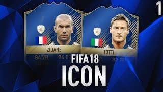 LE NUOVE ICONE DI FIFA 18Totti Zidane Ronaldinho [upl. by Xuagram]