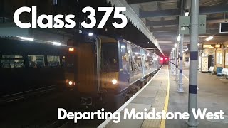 Class 375 departing Maidstone West [upl. by Eidorb]