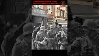 THEN amp NOW SCENES  Soldiers of Wehrmacht are in the center of Malmedy Belgium [upl. by Epolulot766]