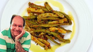 Garden Green Beans With Fresh Tomatoes  Fasolakia  Ken Panagopoulos [upl. by Ardisi]