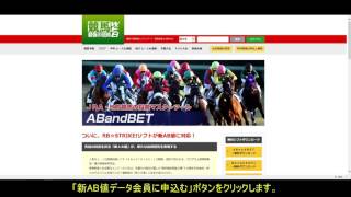 競馬最強の法則WEB【BAIGAESHI】ソフトで新AB値を利用するための方法 [upl. by Silyhp]