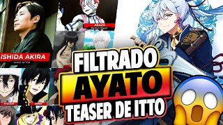 MIHOYO FILTRA A KAMISATO AYATO EN EL TEASER DE ITTO ⚠️ ¡Seiyuu de Ayato  Genshin Impact Español [upl. by Oalsinatse]