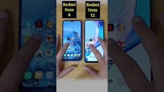 Redmi Note 12 vs Redmi Note 8 Speed Test Comparison  shorts [upl. by Oneladgam]