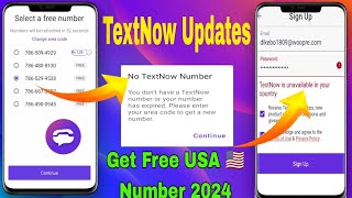 How to solve TextNow is unavailable in your country Singups problem 2024 [upl. by Culbert]