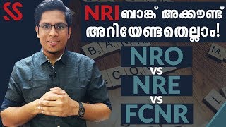 What is NRO NRE amp FCNR Accounts Everything you need to know about NRI Bank Accounts Malayalam [upl. by Craner]