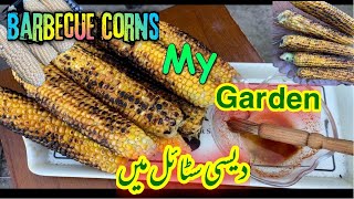 Harvesting and Bbq grilled corn on the cob 🌽 [upl. by Mulac671]