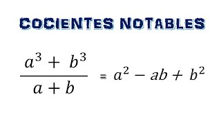 Cocientes Notables Tercer Caso [upl. by Ibok336]