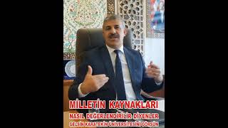 MİLLETİN KAYNAKLARI NASIL DEĞERLENDİRİLİR DİYENLER GELSİN KARATEKİN ÜNİVERSİTESİNİ GÖRSÜN [upl. by Eedia]