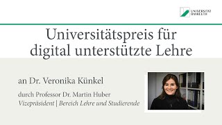 Bayreuther Universitätspreis für digital unterstützte Lehre 2024 Dr Veronika Elisabeth Künkel [upl. by Mairb538]