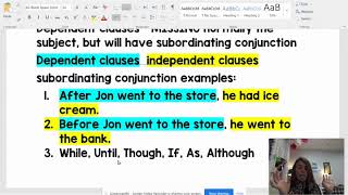 Subordinators and DependentIndependent Clauses 1020 [upl. by Jaf]