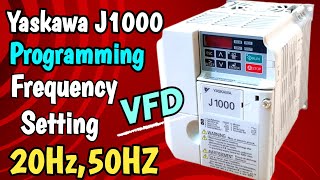 Yaskawa J1000 VFD Inverter  How to Set Frequency in VFD  Part 1 MianElectric [upl. by Juta]